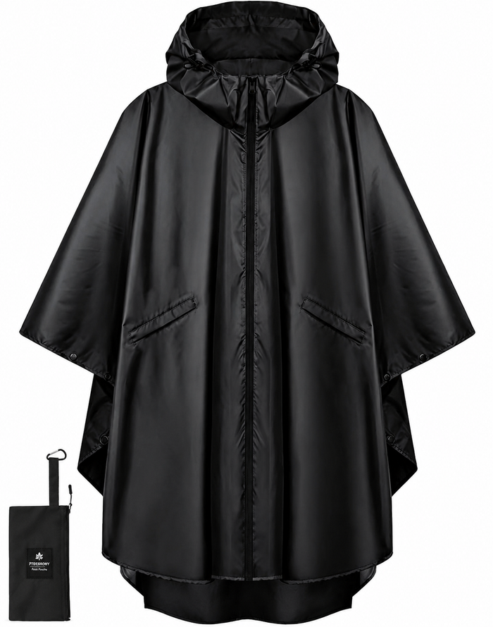 Packable Rain Poncho Set
