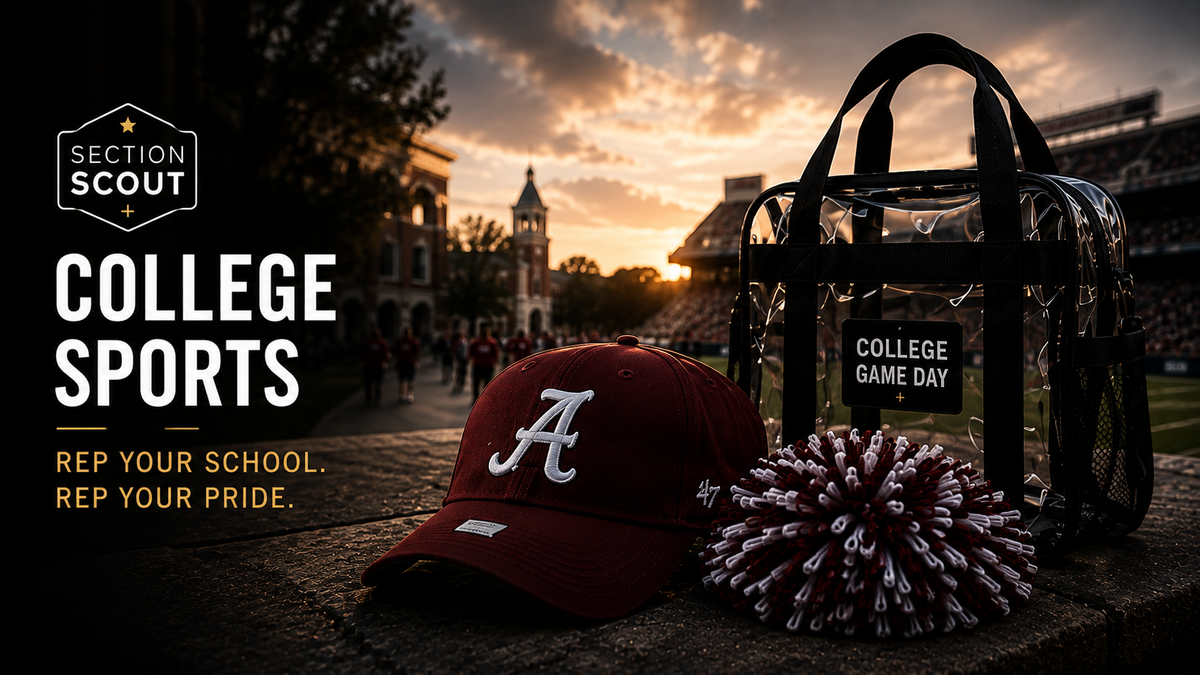 Campus energy, tailgate-ready essentials.