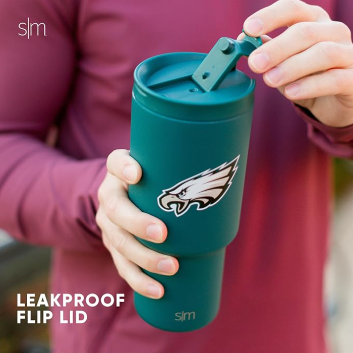 Simple Modern Philadelphia Eagles Tumbler with Flip Lid, Straw 30oz | NFL
